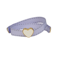 Bracciale Baroni Gioielli Donna in Tessuto NORA PFEIFFER CUORE SMALTO GLICINE - NORA PFEIFFER CUORE SMALTO GLICINE